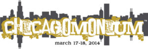 Logo with "ChicagoMonium" text over a Chicago skyline, dates below, celebrating aquascape and koi with Greg Wittstock.